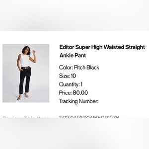 Express Editor Super High Waisted Straight Ankle Pant size 10